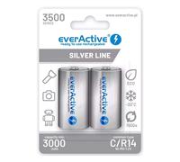2X EverActive C R14 1.5V Batterie Alkaline Silver Line Alta Capacità