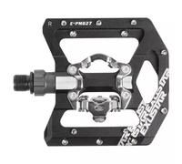 2x Exustar Pedali Combinati E-PM827 SPD Compatibile Alluminio CrMo Asse...