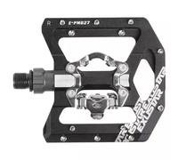2x Exustar Pedali Combinati E-PM827 SPD Compatibile Alluminio CrMo Asse Nero ...