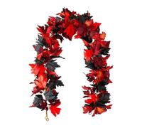 2x Fall Leaves Garland, Realistic Artificial Autumn Rattan for Hanging, 175cm Creative Fall Decor for Home, Porch, Fireplace, Harvest Table Centerpiece, Indoor Seasonal Decoration