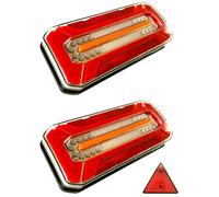 2X Fanalino LED Con 6 Funzioni 12/24V L/P Rimorchio Camion Auto E20 E Triangolo