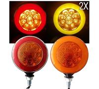 2x Fanalino Sotto Specchio Luce Ingombro Laterale Arancio Rosso Neon Camion