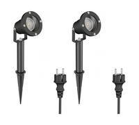 2x faretti da giardino DUK per esterni IP65 spina nera 1x GU10 max. 15W