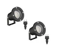 2x faretti da giardino DUK per esterni IP65 spina nera 1x GU10 max. 15W