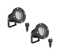 2x faretti da giardino DUK per esterni IP65 spina nera 1x GU10 max. 15W