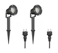 2x faretti da giardino DUK per esterni IP65 spina nera 1x GU10 max. 15W
