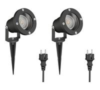 2x faretti da giardino DUK per esterni IP65 spina nera 1x GU10 max. 15W