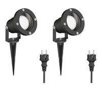 2x faretti da giardino DUK per esterni IP65 spina nera 1x GU10 max. 15W