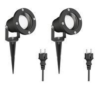2x faretti da giardino DUK per esterni IP65 spina nera 1x GU10 max. 15W