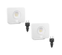 2x Faretto da giardino a LED WEGA per esterni IP44 spina rilevatore di movimento [EEK: F]