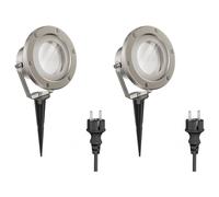 2x faretto da giardino BULA per esterni IP55 spina acciaio inox 1x GX53 max. 15W [EEK: E]