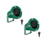 ledscom.de 2 x faretti da giardino DUK per esterni, IP65, spina, verde, 1x GU10 max. 15W