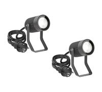 2x Faretto da giardino SHINGA per esterni IP65 con spina antracite 1x GU10 max. [EEK: C]