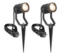 2x Faretto da giardino SHINGA per esterni IP65 nero 1x GU10 max. 15W