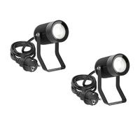 2x Faretto da giardino SHINGA per esterni IP65 nero 1x GU10 max. 15W [EEK: C]