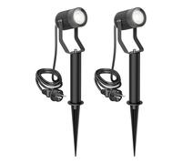 2x Faretto da giardino SHINGA per esterni IP65 nero 1x GU10 max. 15W [EEK: C]