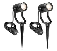 2x Faretto da giardino SHINGA per esterni IP65 nero 1x GU10 max. 15W [EEK: C]