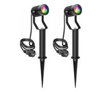 2x Faretto da giardino SHINGA per esterni IP65 nero 1x GU10 max. 15W [EEK: F]