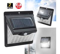 2X Faretto faro solare 40 LED sensore di movimento luce bianca giardino esterno
