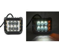 2X Fari Alogeni LED Amber E Bianchi 12-24V Per Auto ATV Trattore Fuoristrada