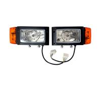 2X Fari H4 Con Indicatori Per Pale Meccaniche Escavatori SET 12V