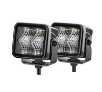 Hella 1FA 358 176-801 LED-Faro di profondità, Black Magic Cube Kit 2.7", 12/24V, Montaggio, esterno, Illuminazione campo vicino, Cavo 500mm, Spina Spina DEUTSCH, Kit, Quantità 2