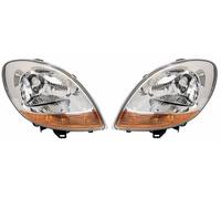 2x FARO FANALE PROIETTORE ANTERIORE SX DX per RENAULT KANGOO 2003-2009 Giallo