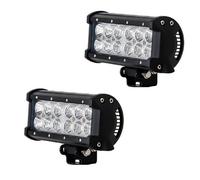 2X FARO LAMPADA AUTO FUORISTRADA PROFONDITA' 12V LED 36W 6000K
