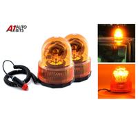2X Faro Rotante Ambra Di Avvertimento Magnetico 24V