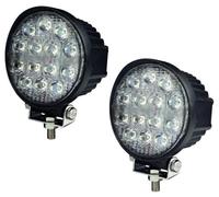 2x FARO SUPPLEMENTARE PROFONDITA AUTO FUORISTRADA 12V ROTONDO 14 LED 6000K SC0