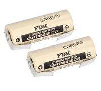 2X FDK Litio 3V Batteria CR 17450SE A - Cellule U Lötfahne Temperatura -40