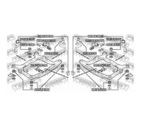2x FEBEST Supporto Corpo Assale Anteriore Posteriore per Volvo V70, II P80_