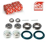 2X FEBI 03674 Set Cuscinetti Ruota Posteriori Per VW Golf Polo Passat Jetta