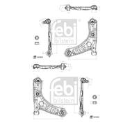 2X Febi 185903+185902 Braccio Sospensione Anteriore Per Toyota Peugeot Citroën