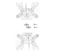 2X Febi 186459+186460 Braccio Sospensione Posteriore Per Mazda 3 BM BN