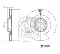 2x Febi BILSTEIN Disco Frontale Ventilazione Interna Ø362mm per Ford Focus IV Hn