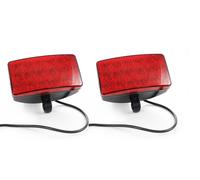 2x Fendinebbia Rosso 18 LED Lampade Camion Rimorchio Telaio per Renault DAF...