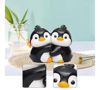 2x Fermalibri a forma di statuetta di pinguino, fermalibri artistici e