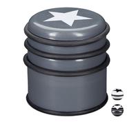 2x Fermaporta a pavimento 8 cm blocca porte e finestre con stella decorativa