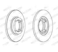 2x FERODO DDF1076C PREMIER Disco freno Anteriore per CHEVROLET SPARK 236mm