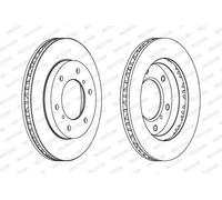 FERODO DDF1384C Disco freno