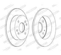 2x FERODO DDF1488C PREMIER Coat+ Disco freno Posteriore 260mm