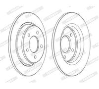 2x FERODO DDF1546C PREMIER Coat+ Disco freno Posteriore per MAZDA 3 (BK) 3 (BL)