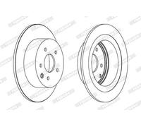 2x FERODO DDF1590C PREMIER Disco freno Posteriore per NISSAN JUKE (F15) ALTIMA