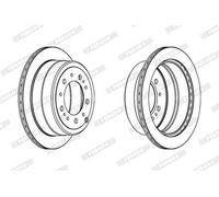2x FERODO DDF1597C-1 PREMIER Disco freno Posteriore per LEXUS LX (UZJ100) 329mm