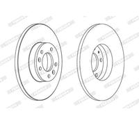 Dischi freno FERODO DDF1602C posteriore, pieno, 2 Pezzo