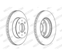 2x FERODO DDF1632C PREMIER Disco freno Anteriore per HYUNDAI ACCENT II (LC)