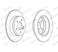 2x FERODO DDF1689C PREMIER Disco freno Posteriore 278mm