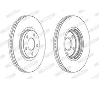 2x FERODO DDF1724C PREMIER Disco freno per RENAULT KOLEOS (HY) 320mm