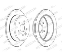 2x FERODO DDF1815C PREMIER Disco freno Posteriore per TOYOTA MARK X I (GRX12)